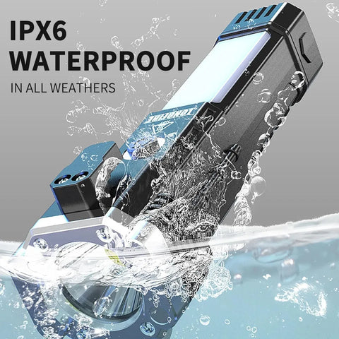 Versatile High Power Led Flashlight Focus Light Power Bank and Window Hammer